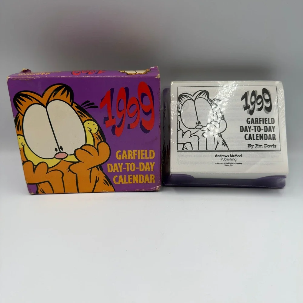 Vintage 1999 Garfield Day-to-Day Desk Calendar Jim Davis Sealed New in Box